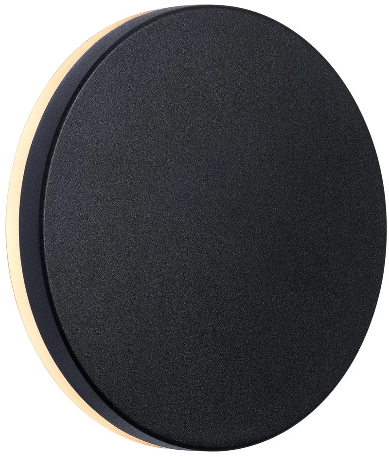 Artego-wandlamp-rond-LED module-IP54-zwart de Nordlux en Noir – photo produit