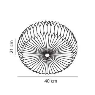 Belloy 40 plafondlamp, papieren plissékap fra Nordlux i Hvid – produktbillede 5 af 5