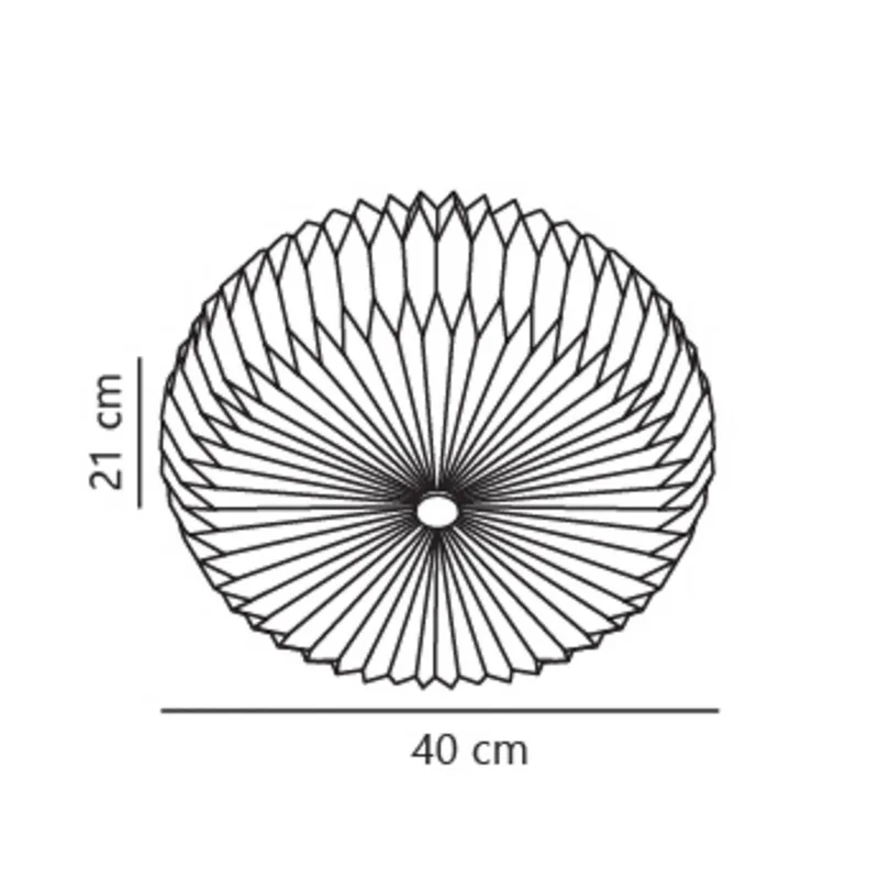 Belloy 40 plafondlamp, papieren plissékap fra Nordlux i Hvid – produktbillede 5 af 5