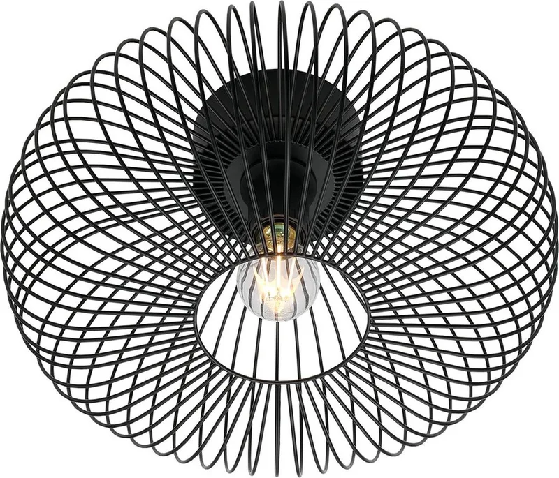 Beroni plafonnier, E27, métal, noir de Nordlux en Noir – photo produit 1 sur 4