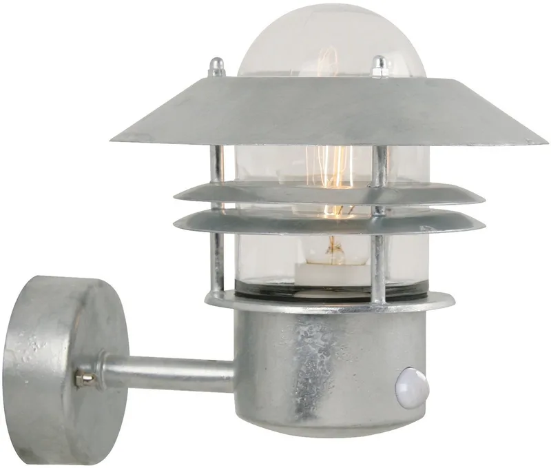 Blokhus Up Applique Murale w/Sensor Galvanised de Nordlux en Gegalvaniseerd – photo produit