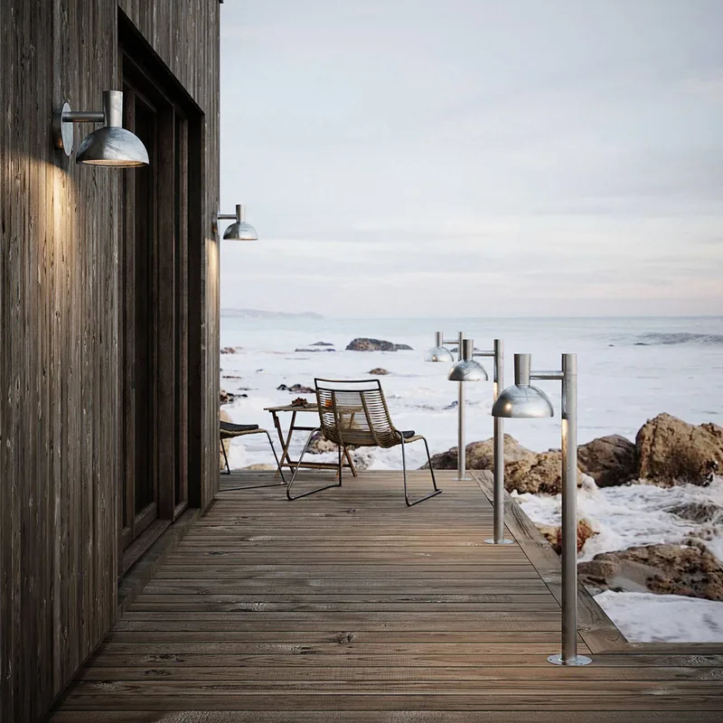 Arki 100 Gartenleuchte Galvanised von Nordlux in Chrom – Produktfoto 2 von 4