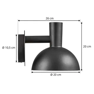 Buitenwandlamp ARKI Ø 20 cm van Nordlux in Zwart – productfoto 4 van 5