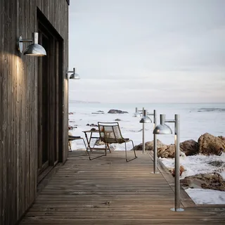 Buitenwandlamp ARKI zeewaterbestendig Ø 20 cm van Nordlux in Chroom – productfoto 3 van 5