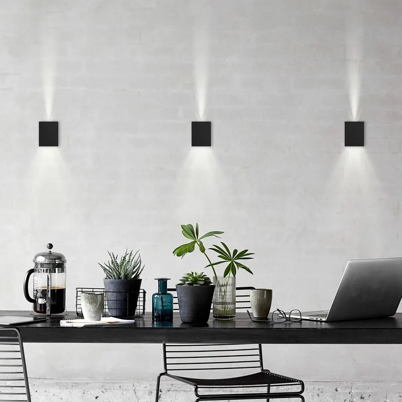 Vägglampa för Utomhusbruk Canto Kubi 2 från Nordlux i Zwart gestructureerd – produktbild 3 av 4