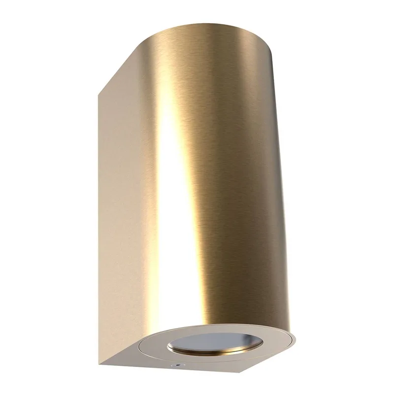Utomhus vägglampa Canto Maxi 2, mässingsfärgad, GU10, 17 cm, IP44 från Nordlux i Mässing – produktbild 4 av 4