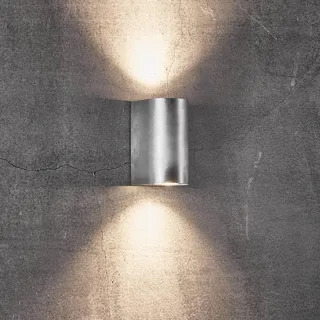 Canto Maxi 2 outdoor wall lamp, galvanised, GU10, 17 cm, IP44 by Nordlux in Verzinkt staal – product photo 1 of 4