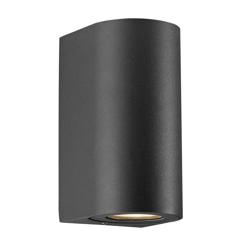Dimbar LED-Vägglampa för Utomhusbruk Canto från Nordlux i Svart, Gestructureerd – produktbild 2 av 4