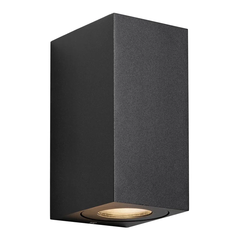 Außenwandlampe Canto Maxi Kubi 2 Seaside, schwarz GU10 17 cm von Nordlux in Zwart gestructureerd – Produktfoto 2 von 4