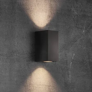Außenwandlampe Canto Maxi Kubi 2 Seaside, schwarz GU10 17 cm von Nordlux in Zwart gestructureerd – Produktfoto 1 von 4