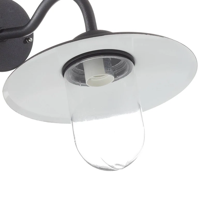 Luxembourg 22671003 Applique extérieure E27 noir de Nordlux en Noir, Transparent – photo produit 2 sur 5