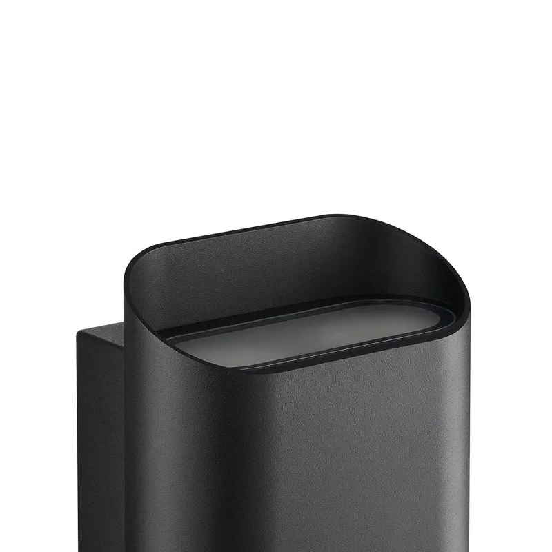 Buitenwandlamp Nico 22 Round, metaal, up/down, IP54 från Nordlux i Svart – produktbild 4 av 5