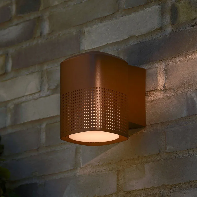 Buitenwandlamp Sidara Seaside, IP54, E27 de Nordlux en Marron – photo produit 1 sur 5