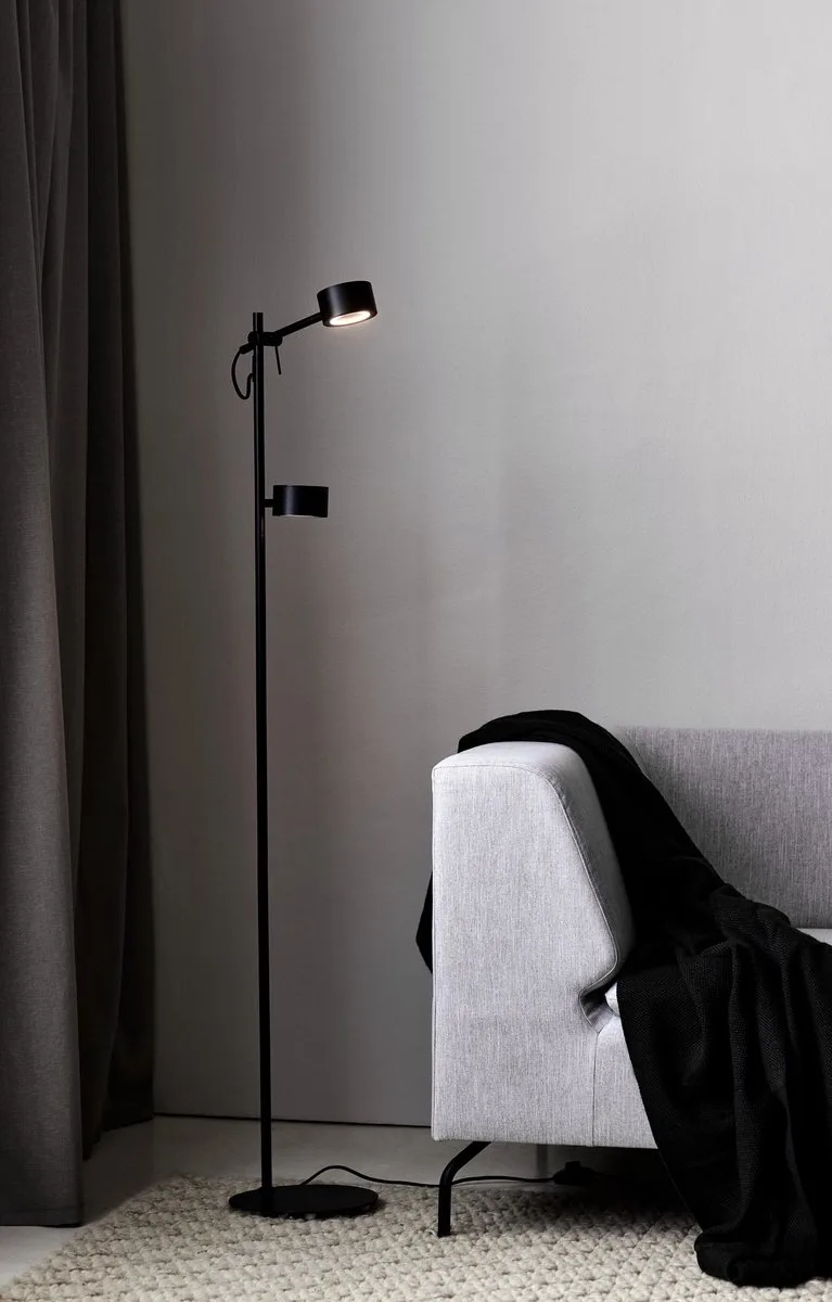 Clyde-vloerlamp-Moodmaker™ 3 step dimmable-zwart fra Nordlux i Sort – produktbillede 1 af 5