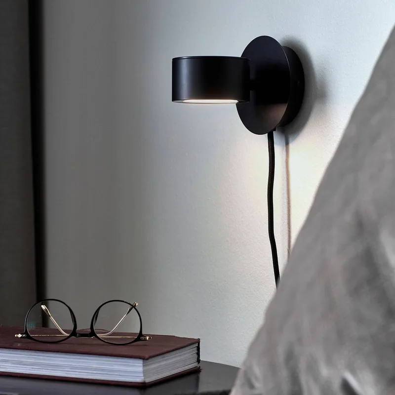 Petite applique murale LED Clyde de Nordlux en Noir – photo produit 2 sur 4