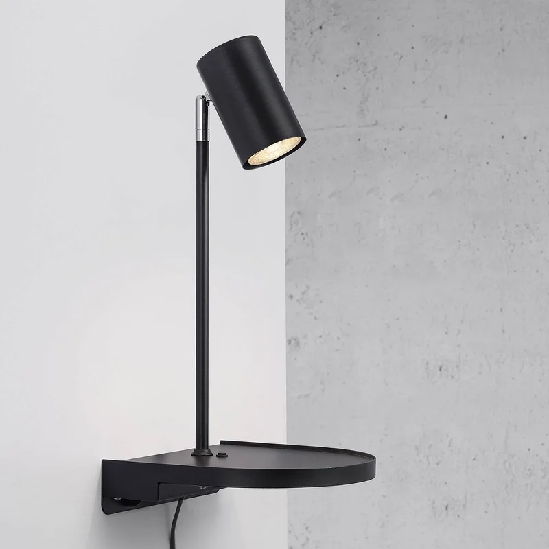 Applique Cody avec port USB, GU10, noire de Nordlux en Noir – photo produit 3 sur 4