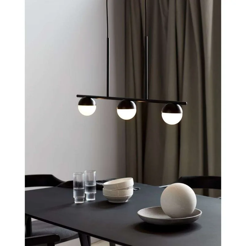 Suspension CONTINA 3-Spot métal noir IP20 G9 de Nordlux – photo produit