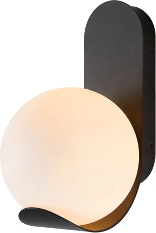 Dalius-wandlamp-E27-zwart fra Nordlux i Sort – produktbillede 1 af 4