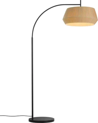 Dicte gulvlampe, tekstil, E27, beige fra Nordlux i Beige – produktbillede 1 af 3