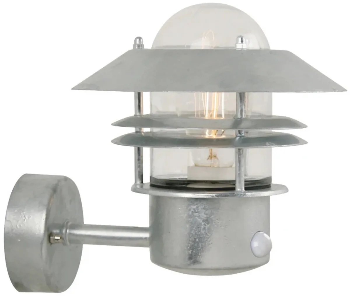 Doos 3x Nordlux Blokhus LED Wandlamp | 1x E27 Max 60W | ip44 | Dimbaar Bewegingssensor fra Nordlux i Sølv – produktbillede