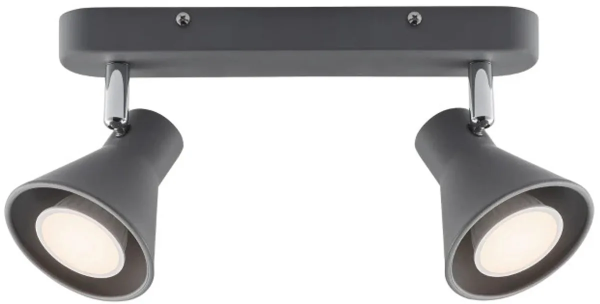 Doos 3x Nordlux Eik LED Opbouwspot | 2x GU10 Max 35W | Dimbaar de Nordlux en Gris – photo produit