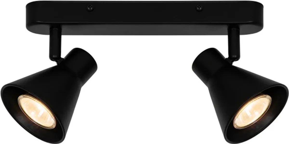 Doos 3x Nordlux Eik LED Opbouwspot | 2x GU10 Max 35W | Dimbaar de Nordlux en Noir – photo produit
