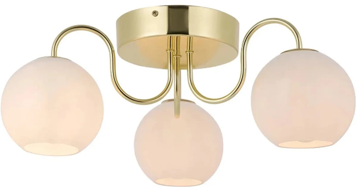 Doos 3x Nordlux Franca LED Plafondlamp | 3x E14 Max 40W | Dimbaar | Goud de Nordlux en Laiton – photo produit
