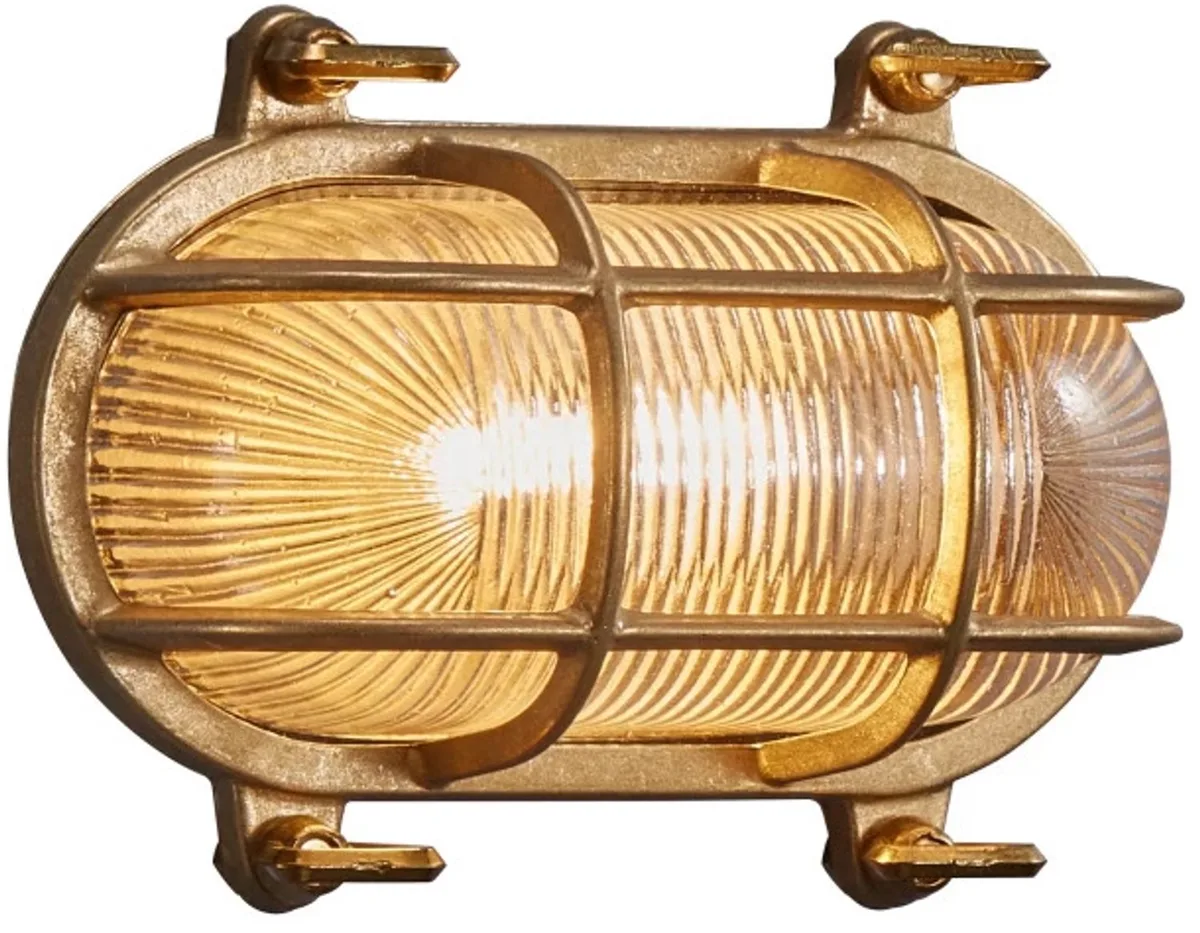 Doos 3x Nordlux Helford LED Wandlamp | 1x E27 Max 12.5W | ip44 | Dimbaar | Goud von Nordlux in Messing – Produktfoto