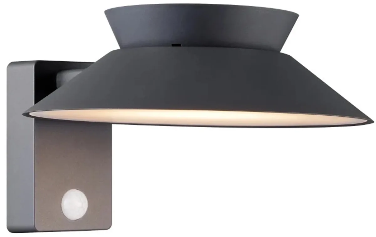 Doos 3x Nordlux Justina LED Wandlamp | 5W 3000K 400lm 830 | ip44 | Bewegingssensor de Nordlux en Anthracite – photo produit