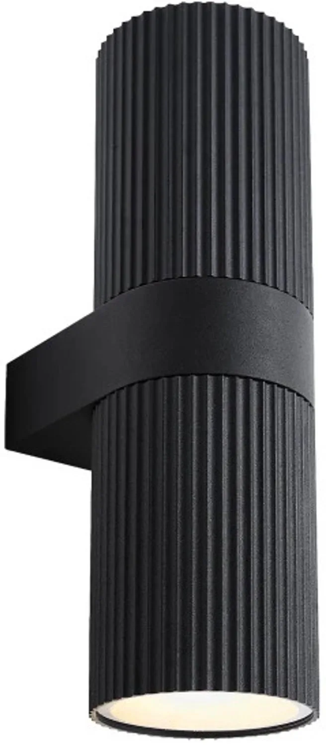 Doos 3x Nordlux Kyklop LED Wandlamp | 2x E27 Max 15W | ip54 | Dimbaar von Nordlux in Schwarz – Produktfoto