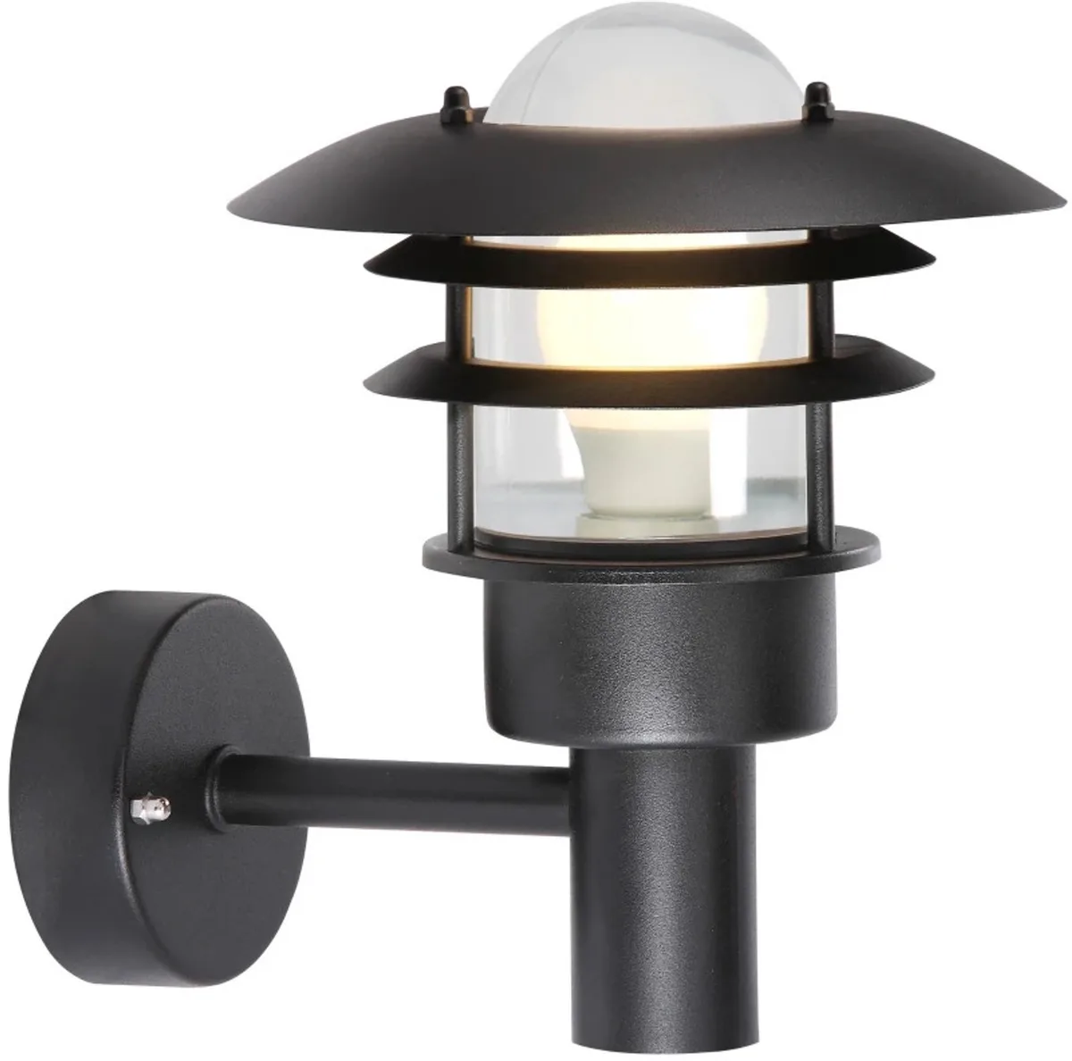 Doos 3x Nordlux Lønstrup LED Wandlamp | 1x E27 Max 60W | ip44 | Dimbaar van Nordlux in Zwart – productfoto