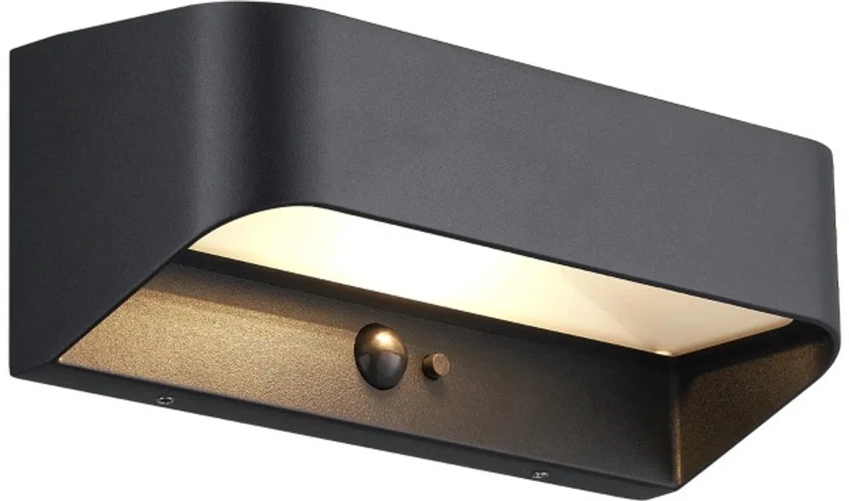 Doos 3x Nordlux Marcellio LED Wandlamp | 5W 3000K 400lm 830 | ip54 | Bewegingssensor de Nordlux en Noir – photo produit