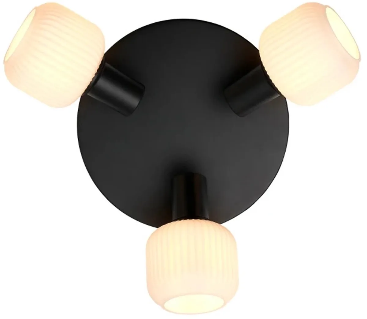Doos 3x Nordlux Milford LED Plafondlamp | 3x E14 Max 25W | Dimbaar de Nordlux en Noir – photo produit