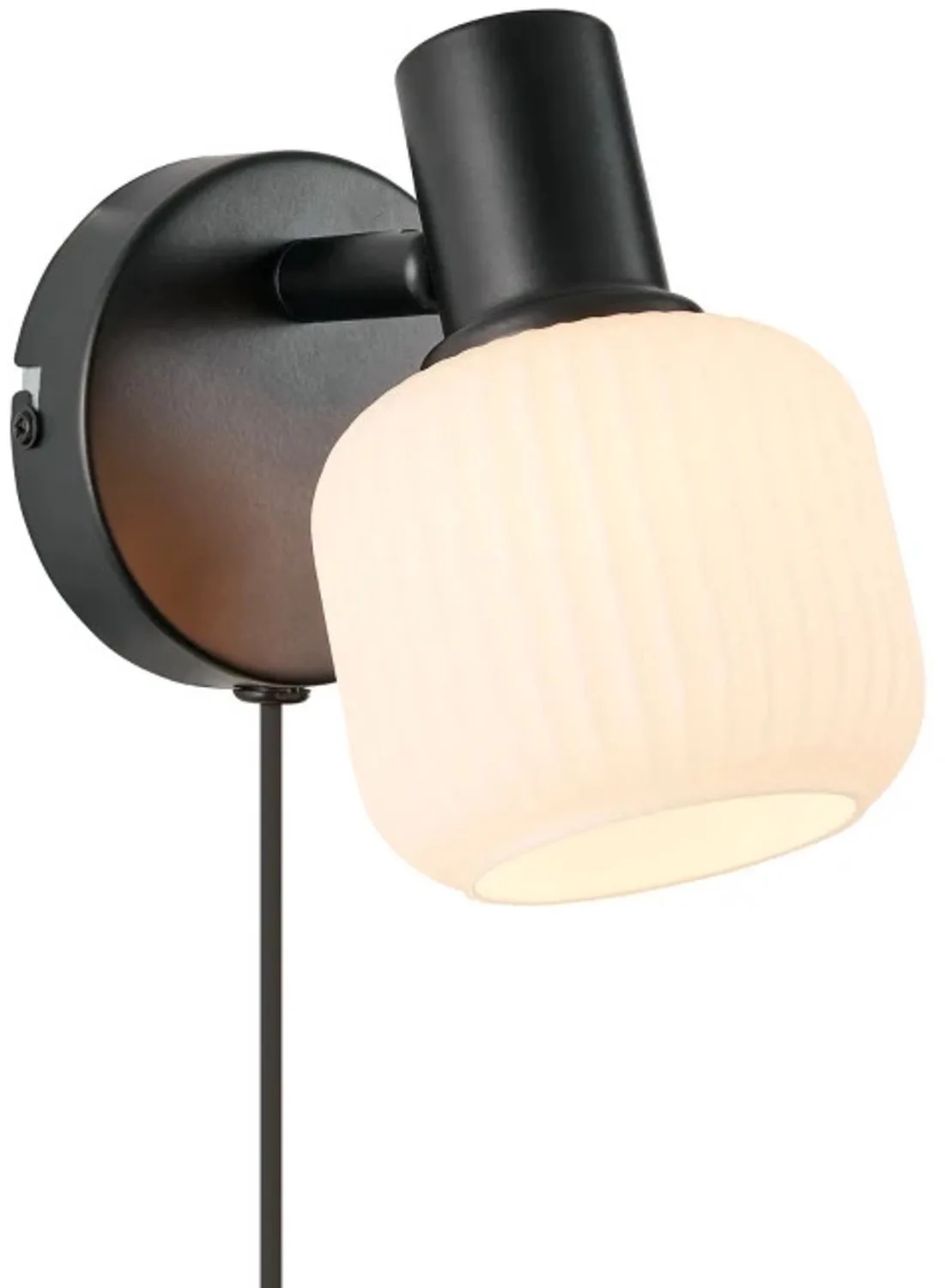 Doos 3x Nordlux Milford LED Wandlamp | 1x E14 Max 10W | Dimbaar fra Nordlux i Sort – produktbillede