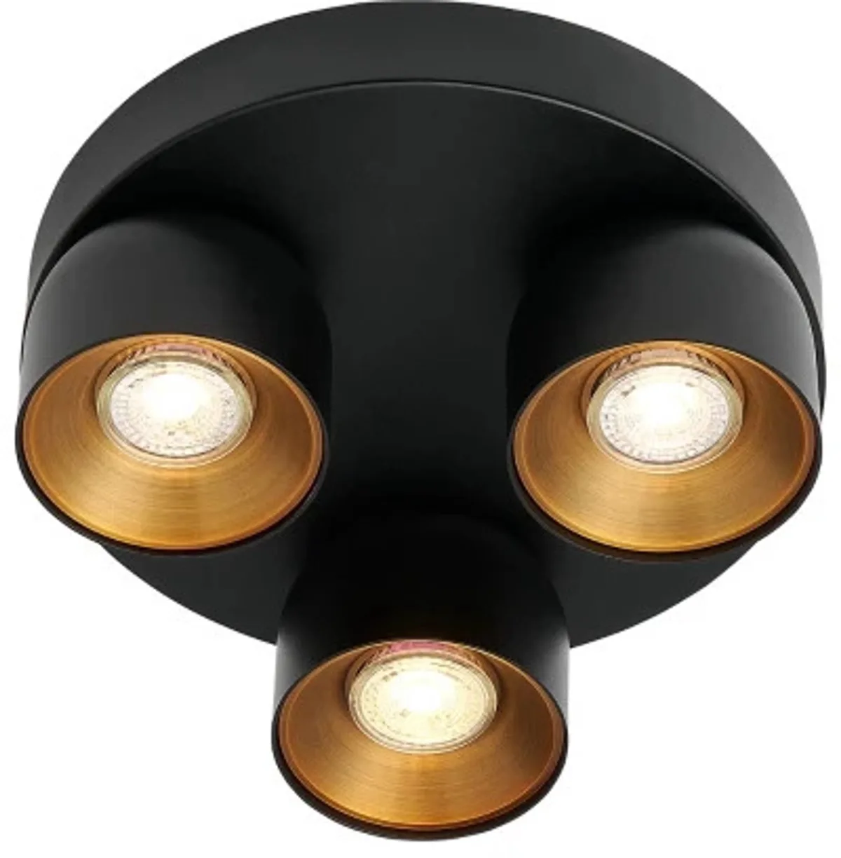 Doos 3x Nordlux Pitcher Ø27cm LED Opbouwspot | 3x GU10 Max 10W | Dimbaar van Nordlux in Zwart – productfoto