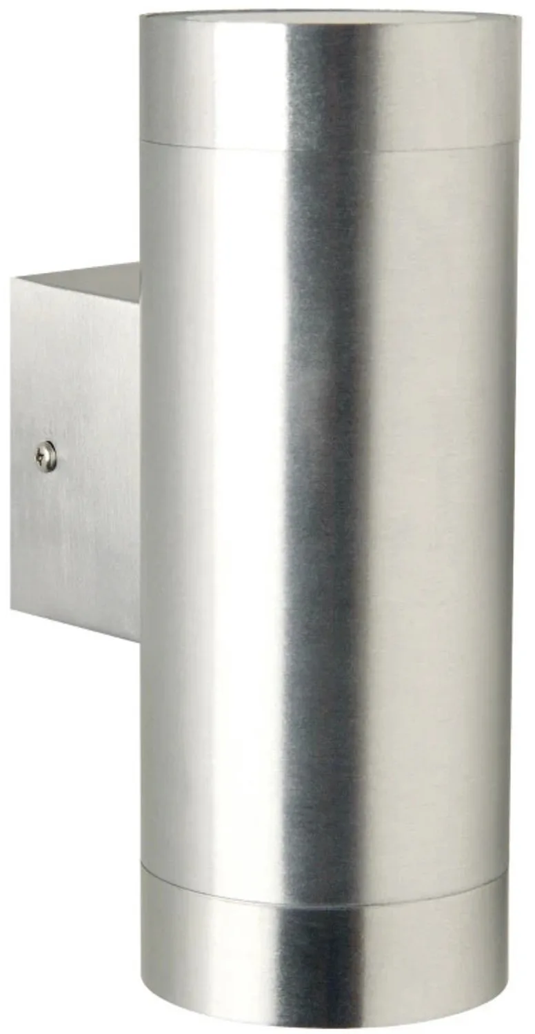 Doos 3x Nordlux Tin LED Wandlamp | 2x GU10 Max 35W | ip44 | Dimbaar | Zilver fra Nordlux i Aluminium – produktbillede
