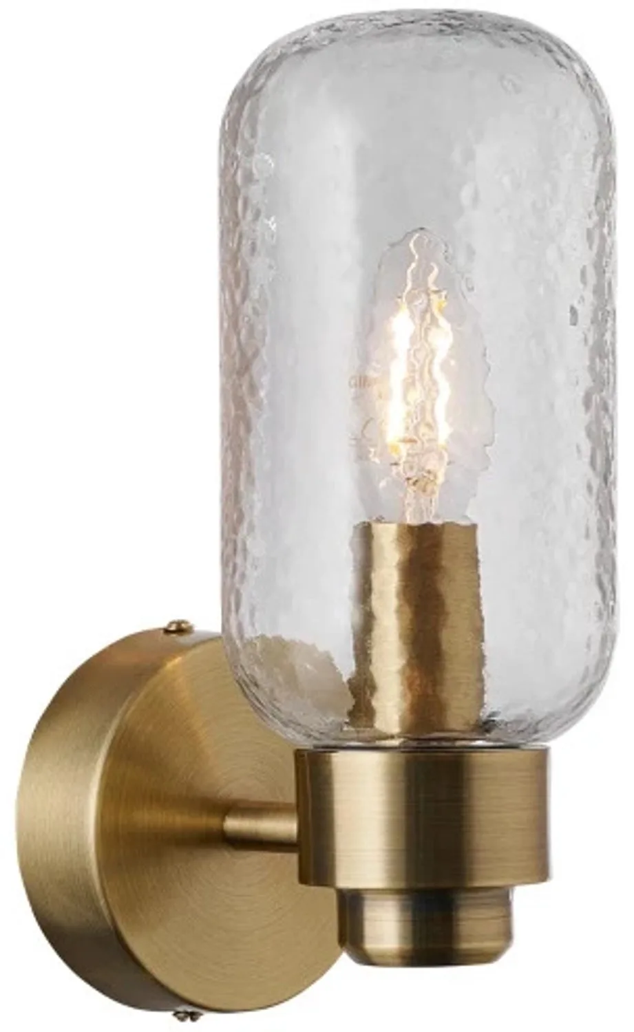 Doos 3x Nordlux Tutan LED Wandlamp | 1x E14 Max 25W | ip44 | Dimbaar | Goud von Nordlux in Messing – Produktfoto