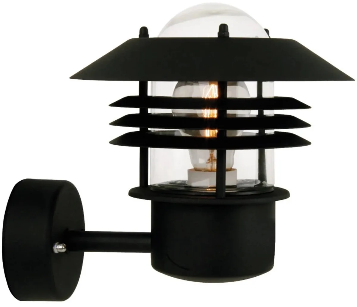 Doos 3x Nordlux Vejers LED Wandlamp | 1x E27 Max 60W | ip44 | Dimbaar van Nordlux in Zwart – productfoto