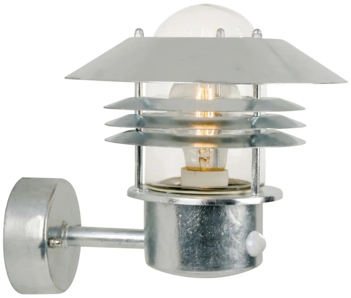 Doos 3x Nordlux Vejers LED Wandlamp | 1x E27 Max 60W | ip44 | Dimbaar Bewegingssensor von Nordlux in Silber – Produktfoto