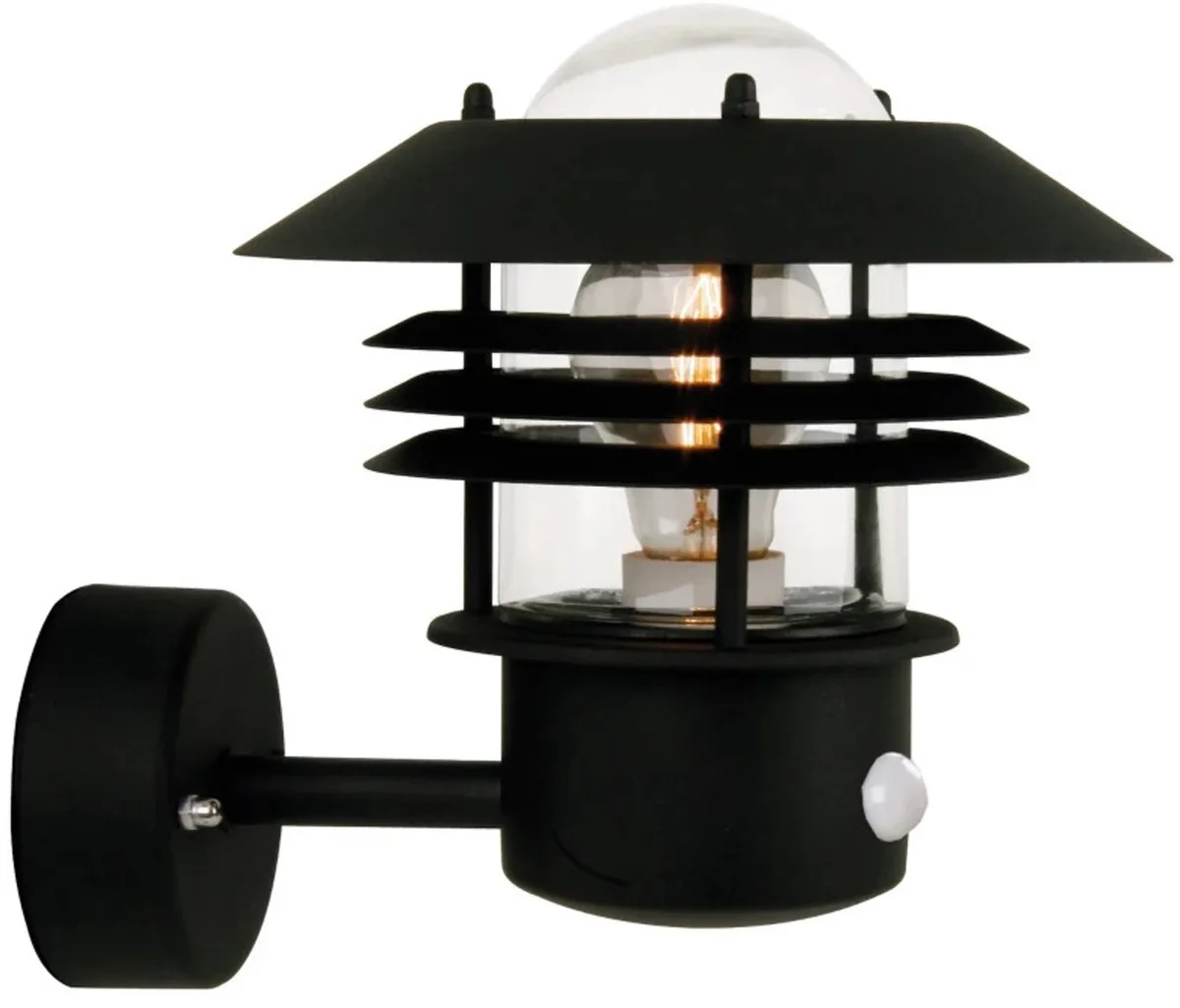 Doos 3x Nordlux Vejers LED Wandlamp | 1x E27 Max 60W | ip44 | Dimbaar Bewegingssensor van Nordlux in Zwart – productfoto