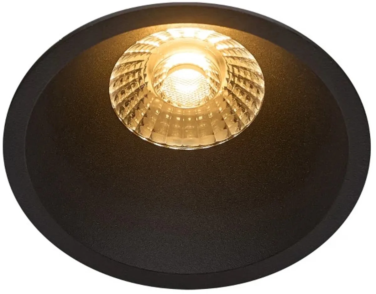 Doos 6x Nordlux Albric Ø90mm LED Inbouwspot | 8W 2700K 590lm 927 | ip44 | Dimbaar de Nordlux en Noir – photo produit