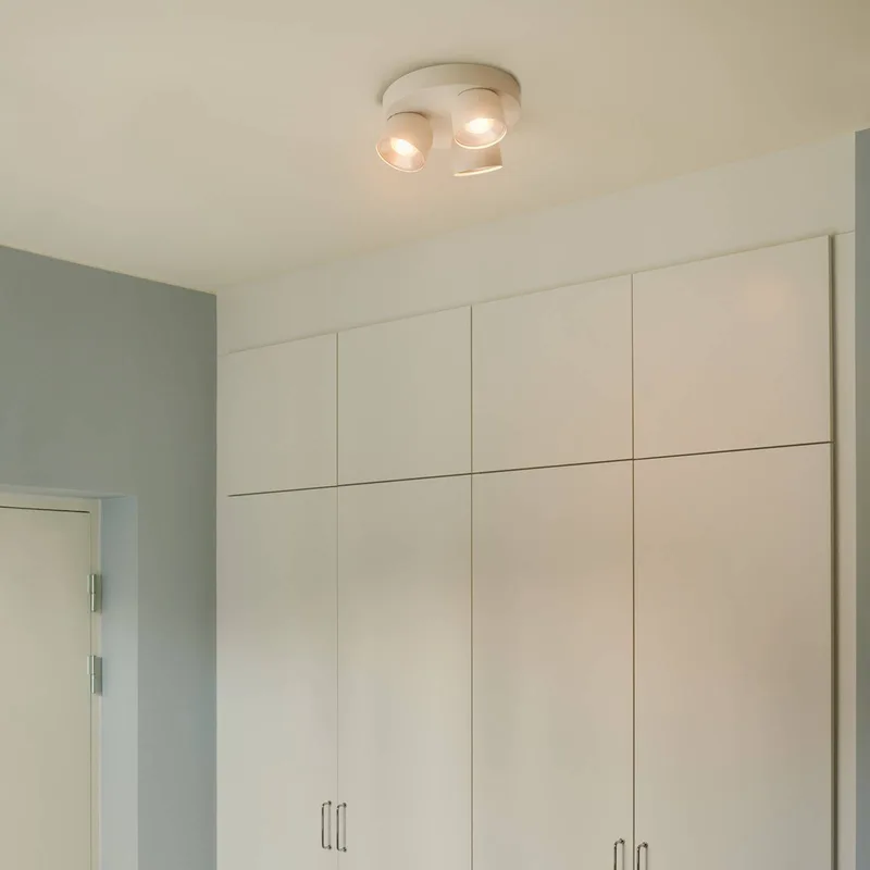 Downlight Pitcher, wit/zilver, 3-lamps, rond, metaal fra Nordlux i Hvid, Sølv – produktbillede 1 af 3