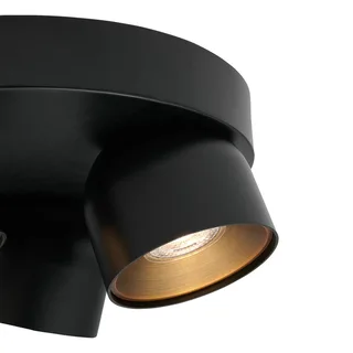 Downlight Pitcher, svart och mässing, 3 lampor, rund, metall från Nordlux i Svart, Mässing – produktbild 2 av 3