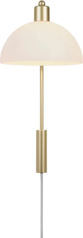 Ellen 20-wandlamp-E14-messing/opaal wit fra Nordlux i Messing – produktbillede 1 af 2