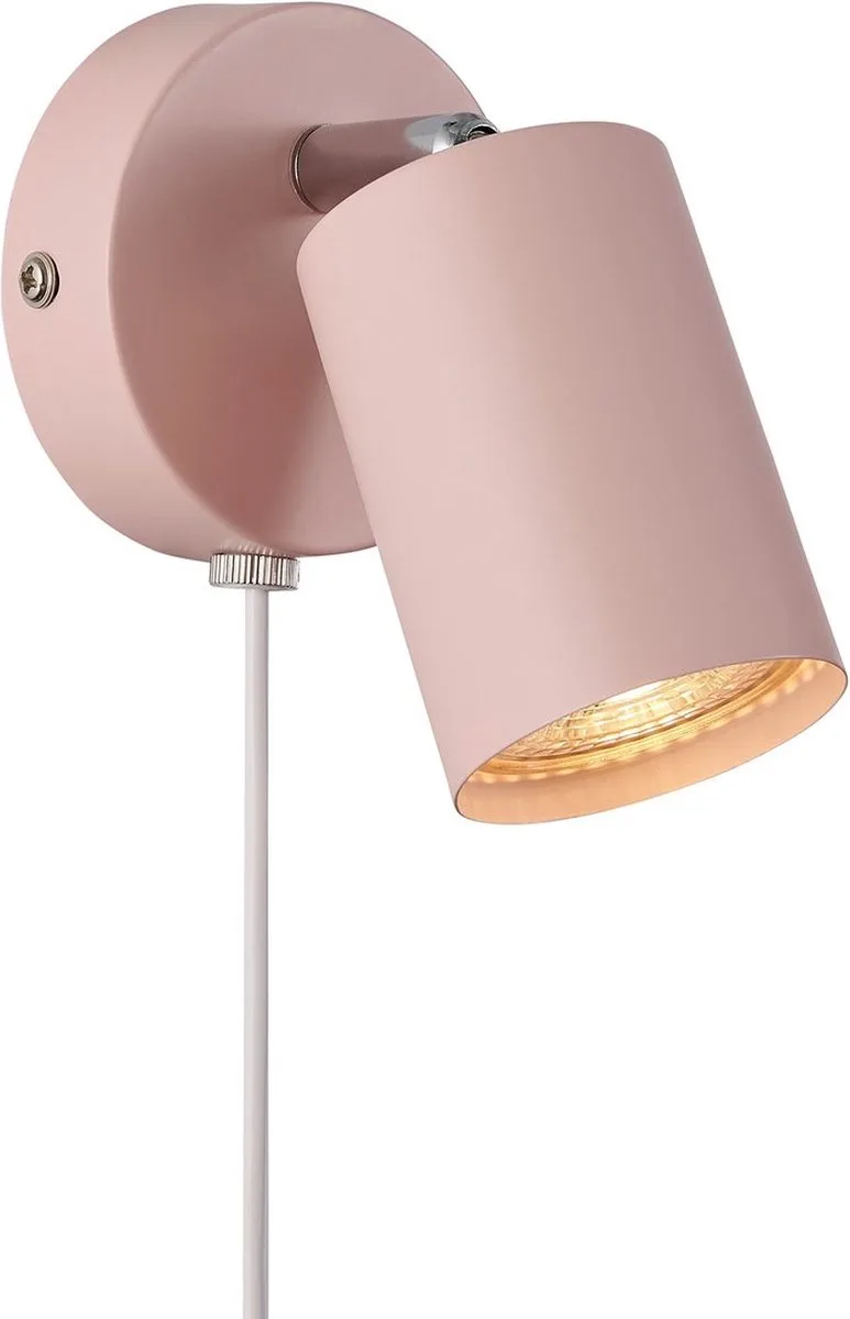 Liten Väggspot Explore med Kontakt från Nordlux i Pastel Roze – produktbild 1 av 3
