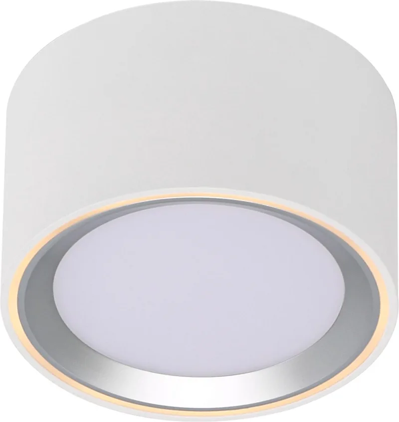 Fallon Surface-downlight-3 step Moodmaker™ dimming, hvid og stål fra Nordlux i Hvid, RVS (geborsteld) – produktbillede 1 af 4