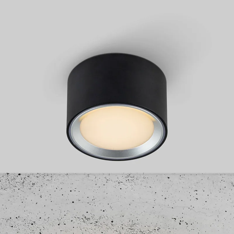 Fallon Surface-downlight-3 step Moodmaker™ dimming-zwart/staal fra Nordlux i Sort, Staal – produktbillede 3 af 4