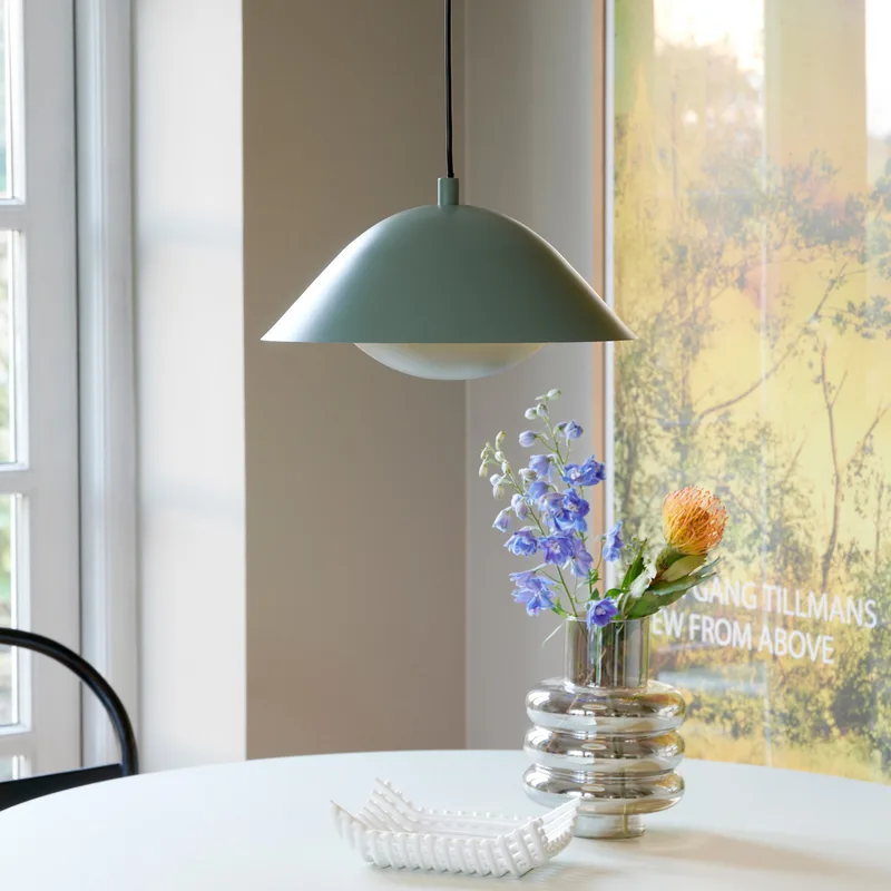 Suspension FREYA 35 métal vert poudré IP20 E27 de Nordlux – photo produit
