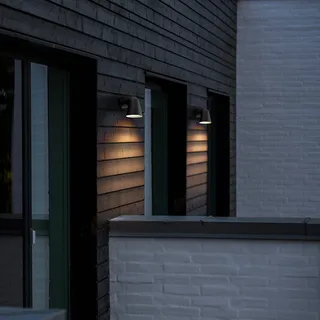 Modern utomhusvägglampa Front i svart från Nordlux i Svart – produktbild 2 av 4