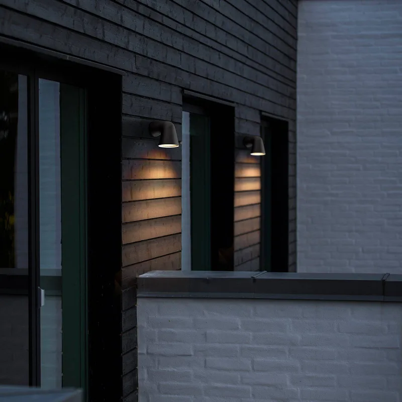 Modern utomhusvägglampa Front i svart från Nordlux i Svart – produktbild 2 av 4